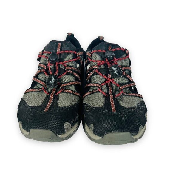 Chaco Outcross Outdoor Hiking Shoes Grey / Black / Red J180201 Youth 2 - Picture 3 of 12